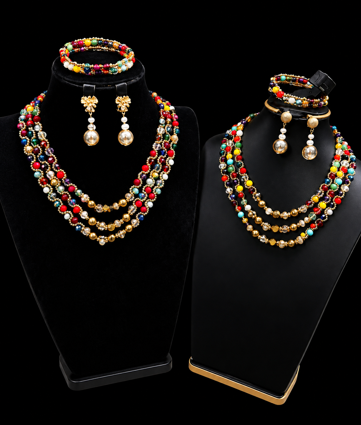 Gembead 3-Layer Beaded Jewelry Set