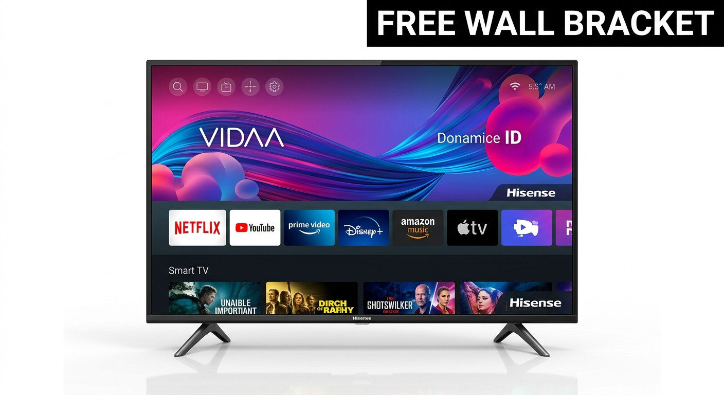Hisense 50" Smart TV with Wi-Fi + Free Wall Bracket - A4Q