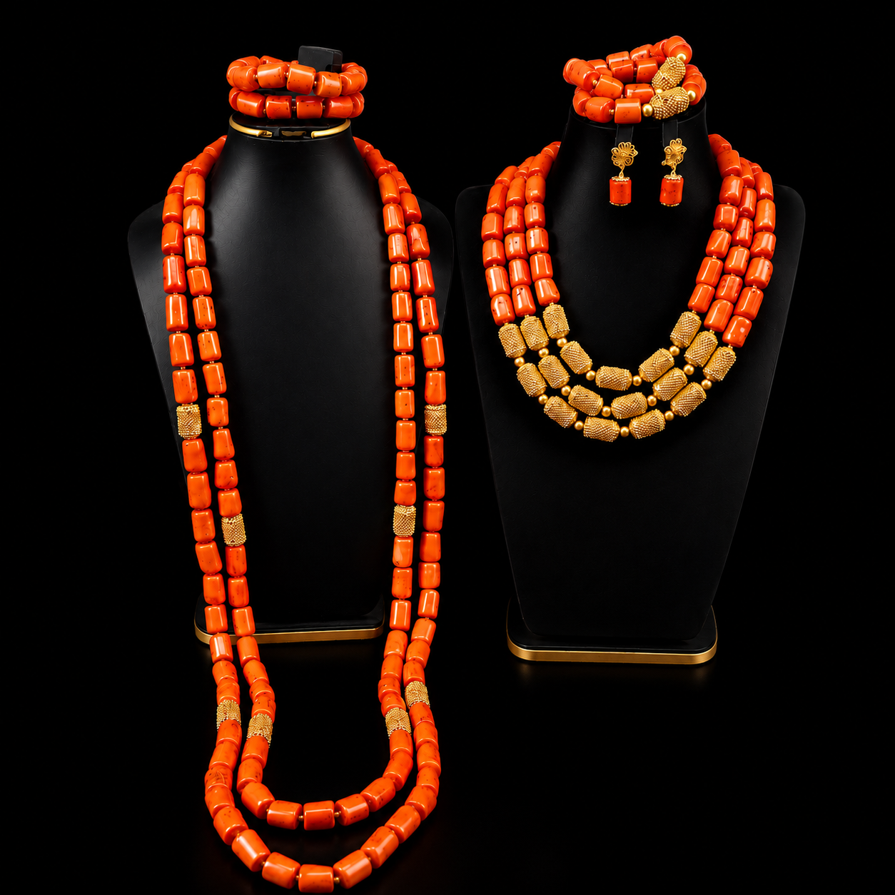 Gembead African Bridal Coral Bead Set