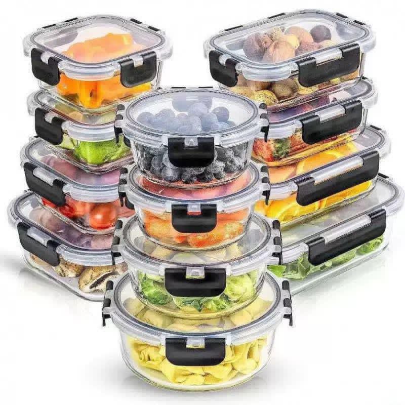 12pcs Brosilicate storage containers